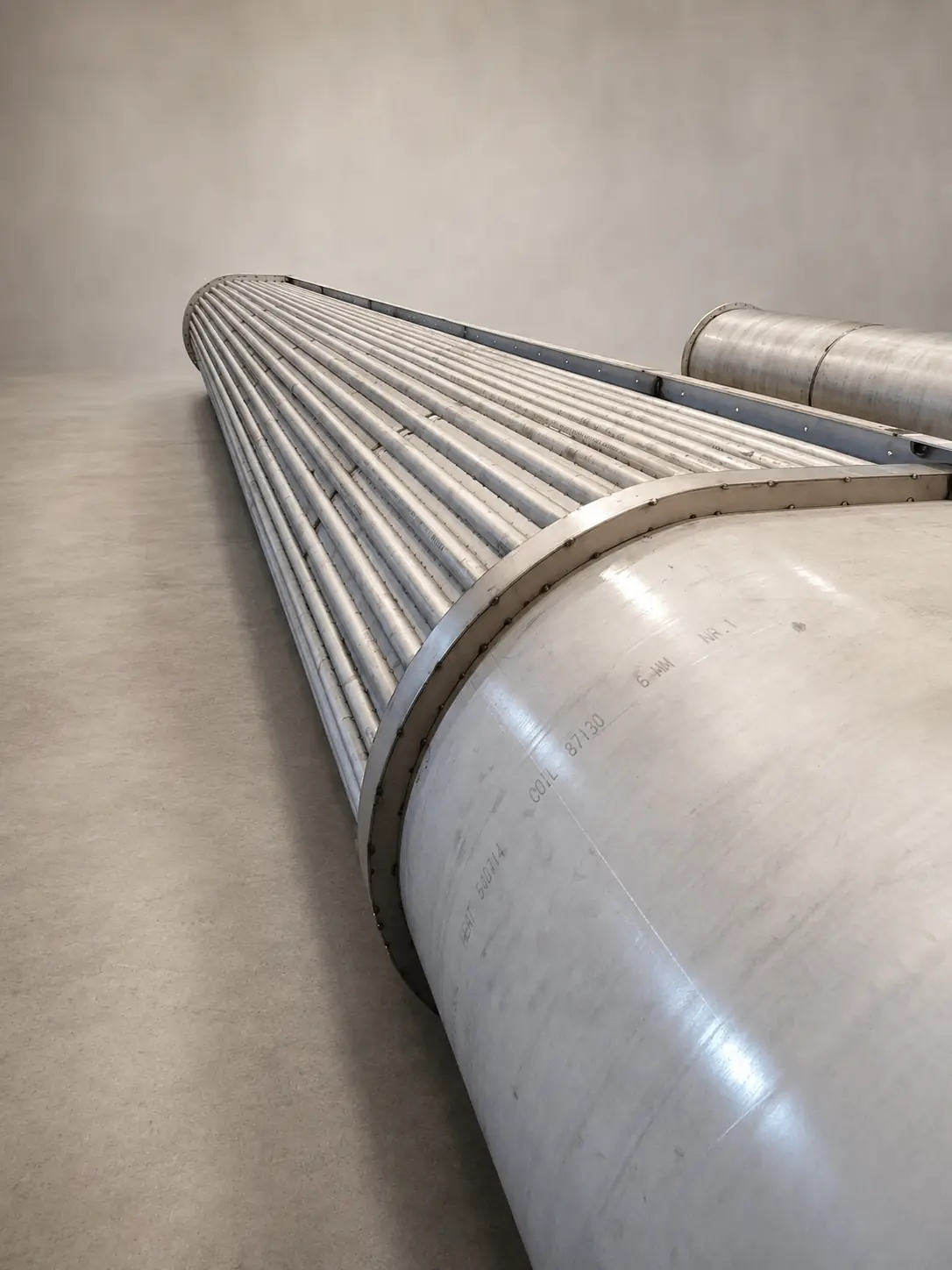 Screw conveyor body wrapped with a thermal coil